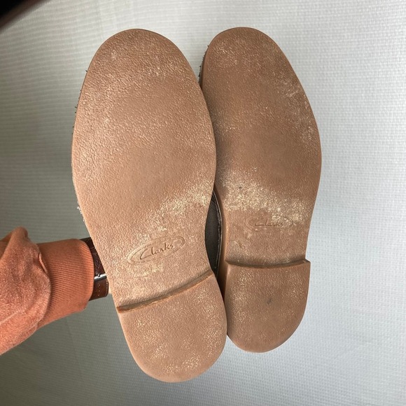 Clarks | Mens Suede‎ Tan Bushacre Shoes 9 - Picture 4 of 6